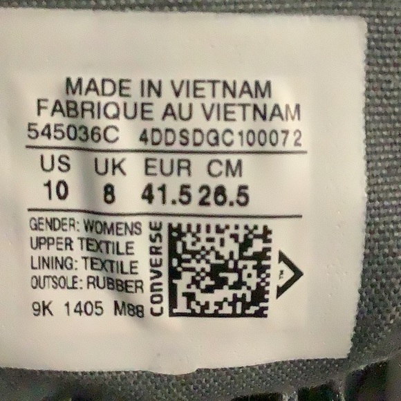 Converse Chuck Taylor All Star size 10 Platform - Picture 6 of 6